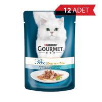 Gourmet Perle Parça Etli Izgara Ton Balıklı Yetişkin Kedi Konservesi 85gr (12 Adet)