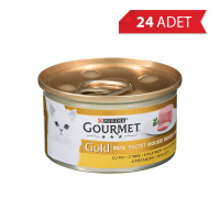 Gourmet Gold Kıyılmış Tavuklu Yetişkin Kedi Konservesi 85gr (24 Adet)