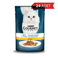 Gourmet Perle Parça Etli Izgara Tavuklu Kedi Konservesi 85gr (24 Adet)