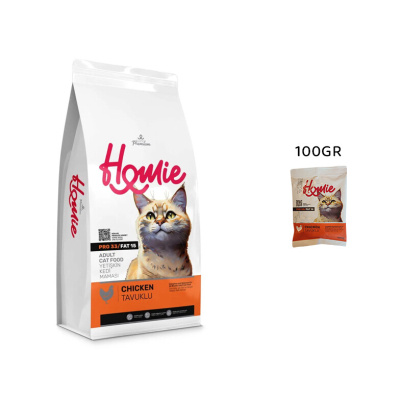 Homie Tavuklu Yetişkin Tester Kedi Maması 100gr