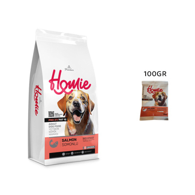 Homie Somonlu Düşük Tahıllı Yetişkin Tester Köpek Maması 100gr