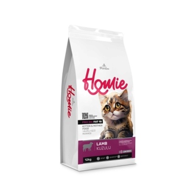 Homie Mother&Baby Anne ve Bebek Kediler İçin Kuzulu Kedi Maması 12kg