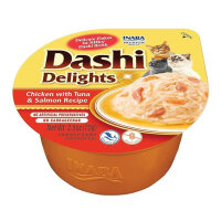 CIAO Dashi Delights Tavuklu Somonlu ve Ton Balıklı Kedi Çorbası 70gr