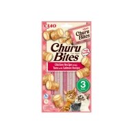 CIAO Churu Bites Tavuk Sargılı Ton Balıklı ve Somonlu Kedi Ödül Maması 10gr (3'lü)