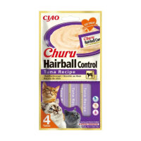 CIAO Churu Cream Hairball Tüy Yumağı Önleyici Ton Balıklı Sıvı Kedi Ödül Maması 14gr (4'lü)