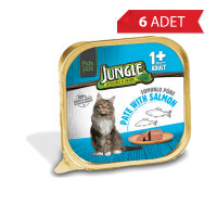 Jungle Somonlu Ezme Yetişkin Kedi Konservesi 100gr (6 Adet)