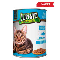 Jungle Ton Balıklı Yetişkin Kedi Konservesi 415gr (6 Adet)