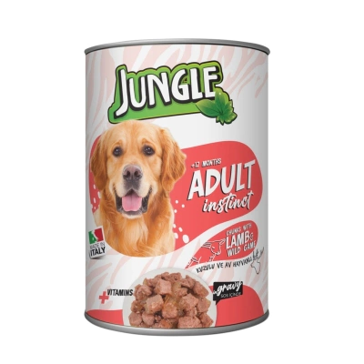 Jungle Jel İçinde Biftekli ve Sebzeli Yetişkin Köpek Konservesi 415gr