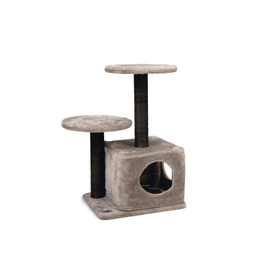 Karlie Tırmalama Tahtalı Kedi Evi 45x35x70cm (Gri)