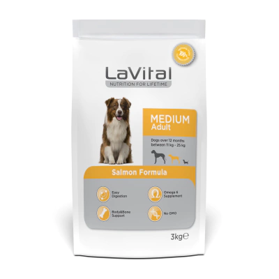 LaVital Somonlu Orta Irk Yetişkin Köpek Maması 3kg