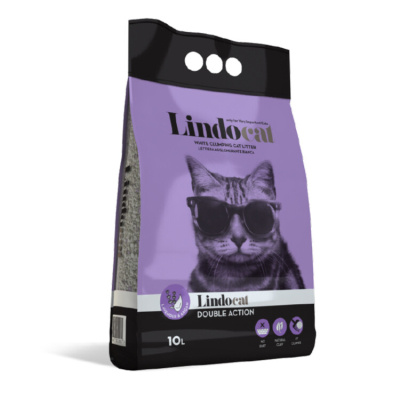 Lindocat Double Action Argan Yağı ve Lavanta Kokulu Topaklanan Bentonit Kedi Kumu 10lt