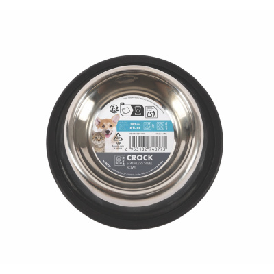 M-Pets Crock Kedi ve Köpekler için Paslanmaz Çelik Mama ve Su Kabı [XS]