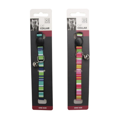 M-Pets Stripes Zilli Kedi Boyun Tasması 20-30cm (Karışık Renkli)