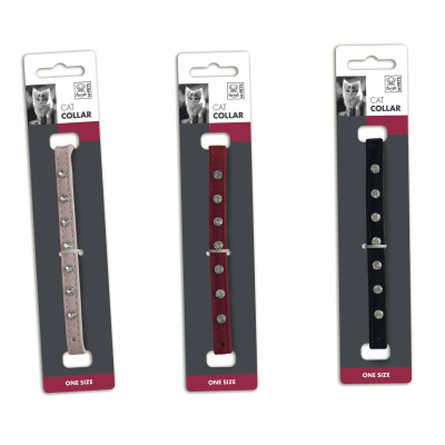 M-Pets Diamonds Zilli Kedi Boyun Tasması 30cm (Karışık Renkli)