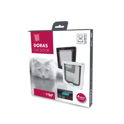 M-Pets Doras 4 Yönlü Kedi Kapısı 19,7x19cm (Kahverengi)