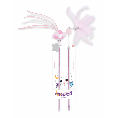 M-Pets Mooncat Olta Kedi Oyuncağı 40x0,5x0,5cm (2'li) (Pembe)