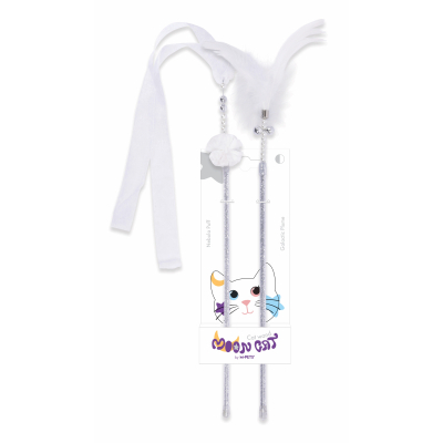 M-Pets Mooncat Olta Kedi Oyuncağı 40x0,5x0,5cm (2'li) (Beyaz)