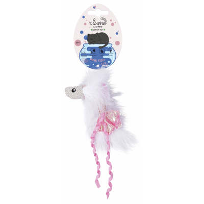 M-Pets Plume Pink Fish Catnipli Peluş Kedi Oyuncağı (Pembe)