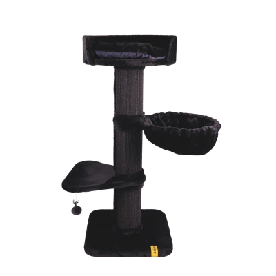M-Pets Panther Premium Nido Kedi Tırmalama Ağacı 55x55x130cm (Siyah)