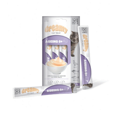 M-Pets Ördek Ton Balığı ve Somonlu Krema Yaşlı Kedi Ödül Maması 15gr (4'lü)