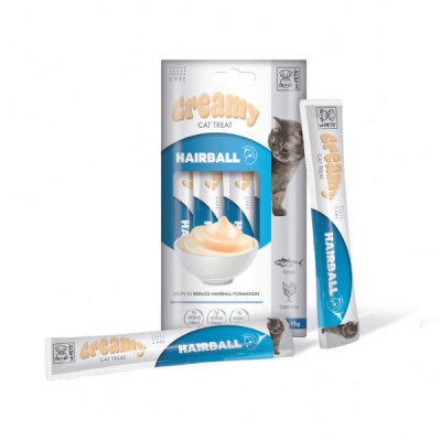 M-Pets Tüy Yumağı Önleyici Krema Kedi Ödül Maması 15gr (4'lü)