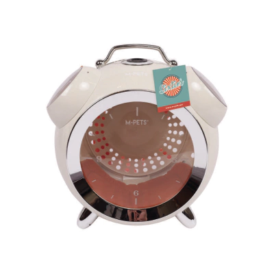 M-Pets Saat Kedi Taşıma Çantası 40x44x26cm (Beyaz)