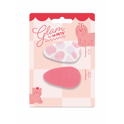 M-Pets Glam Desenli Kedi ve Köpekler için Toka (Kırmızı)