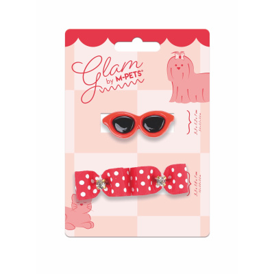 M-Pets Glam Şekilli Kedi ve Köpekler için Toka (Kırmızı)