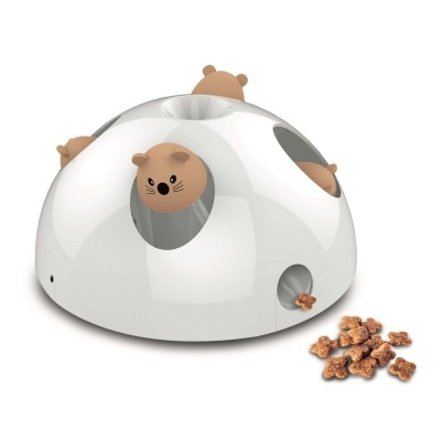 M-Pets İnteraktif Pilli Sesli Kedi Ödül Oyuncağı 24x24x12cm (Beyaz)