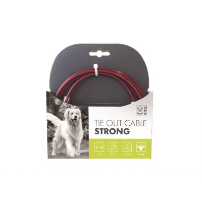 M-Pets Strong Bahçe Bağlama Halatı 3m (Kırmızı)