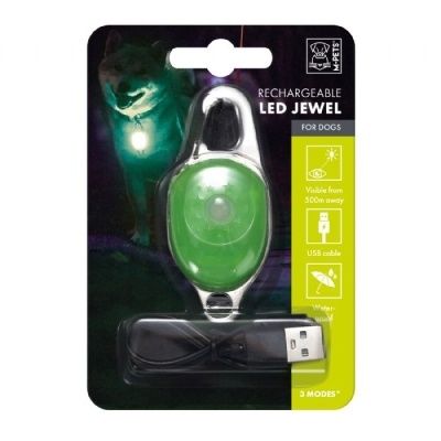 M-Pets Köpek Boyun Tasması İçin Led Işık 13,1x9,3cm (Yeşil)