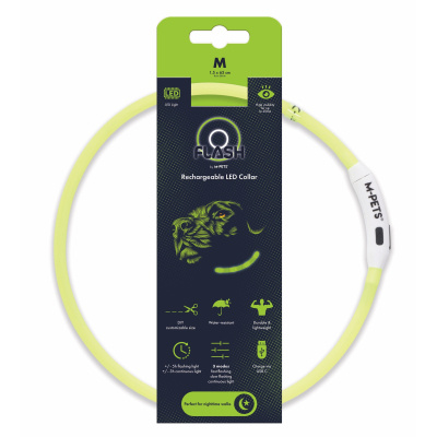 M-Pets Flash Led Köpek Boyun Tasması 65cm (Yeşil) [M]