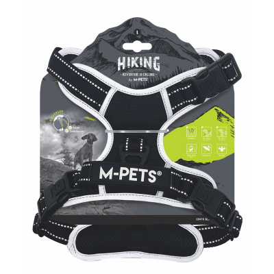 M-Pets Hiking Reflektörlü Köpek Göğüs Tasması 45–95cm (Siyah) [L]