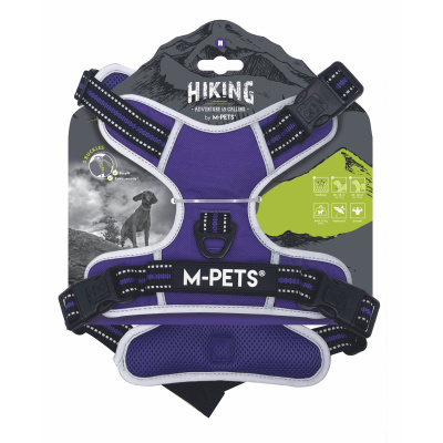 M-Pets Hiking Reflektörlü Köpek Göğüs Tasması (Mor) [M]