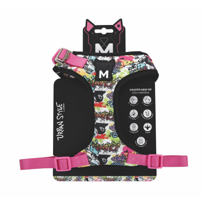 M-Pets Urban Style Graffiti Easy Fit Köpek Göğüs Tasması 38-65cm [M]