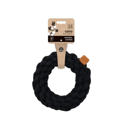 M-Pets Örgü Halka Köpek Oyuncağı 18x18x5cm (Siyah)