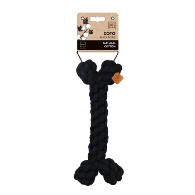 M-Pets Örgü Kemik Köpek Oyuncağı 19x12x5cm (Siyah)