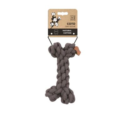M-Pets Örgü Kemik Köpek Oyuncağı 19x12x5cm (Gri)