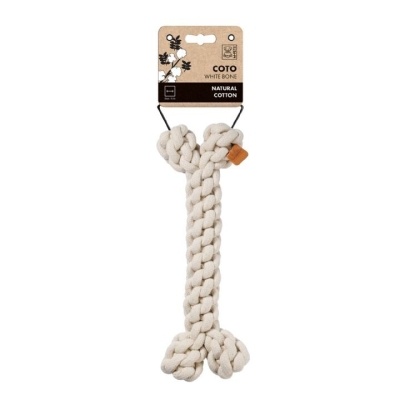 M-Pets Örgü Kemik Köpek Oyuncağı 30cm (Beyaz)