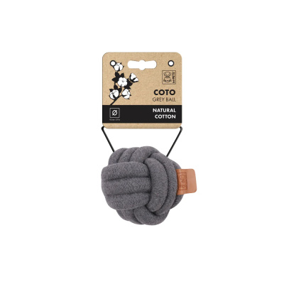 M-Pets Örgü Top Köpek Oyuncağı 9,5cm (Gri)