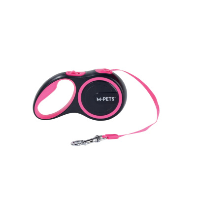 M-Pets Liberty Otomatik Şerit Gezdirme Kayışı 3m (Pembe) [S]
