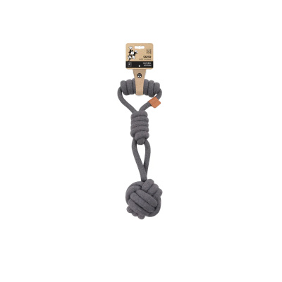 M-Pets Çekmeli Örgü Top Köpek Oyuncağı 36x9cm (Gri)