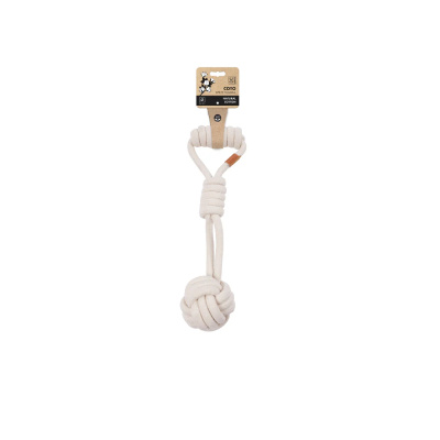 M-Pets Çekmeli Örgü Top Köpek Oyuncağı 36x9cm (Beyaz)