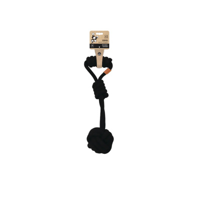 M-Pets Çekmeli Örgü Top Köpek Oyuncağı 36x9cm (Siyah)