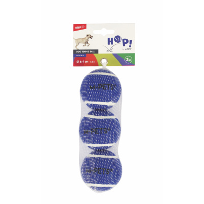 M-Pets Hop Tenis Topu Köpek Oyuncağı 6,4cm (3'lü) (Mavi)