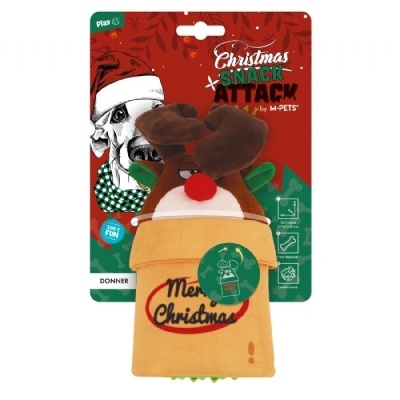 M-Pets Christmas Donner Snack Attack Köpek Oyuncağı