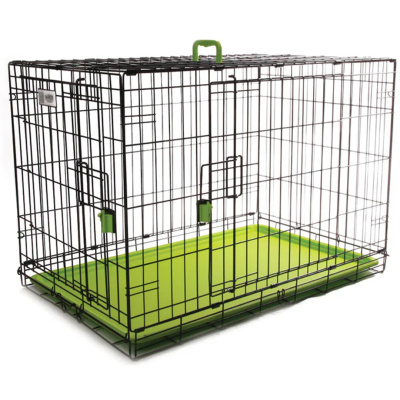 M-Pets Voyager 2 Kapılı Köpek Kafesi 106x71x76cm (Yeşil) [XL]