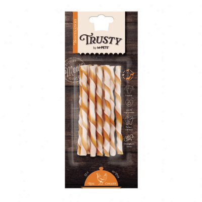 M-Pets Trusty Chicken Twisted Sticks Köpek Ödül Çubuğu 12,7cm (10'lu)
