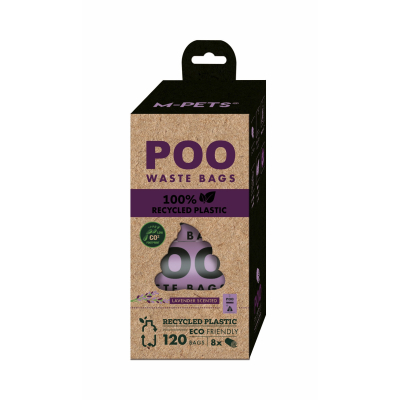 M-Pets Poo Lavanta Kokulu Köpek Dışkı Poşeti 22x32cm (8'li)