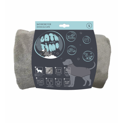 M-Pets Bath Time Köpek Bornozu 52-72cm [L]
